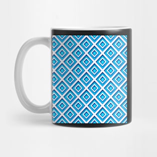 Azure 3d Geometric Pattern Mug